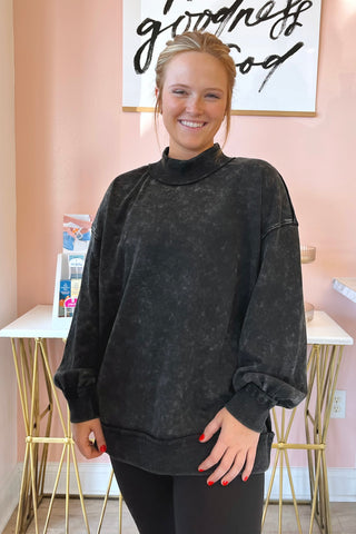 Charming Mock Neck Sweatshirt