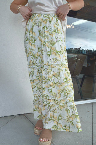 Amalfi Lemon Skirt - Boutique EllaPar