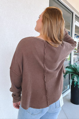 Wren Oversized Waffle Top