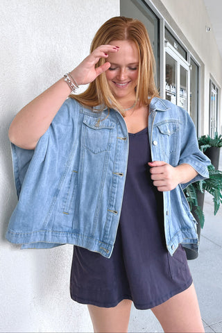 Delaney Denim Poncho