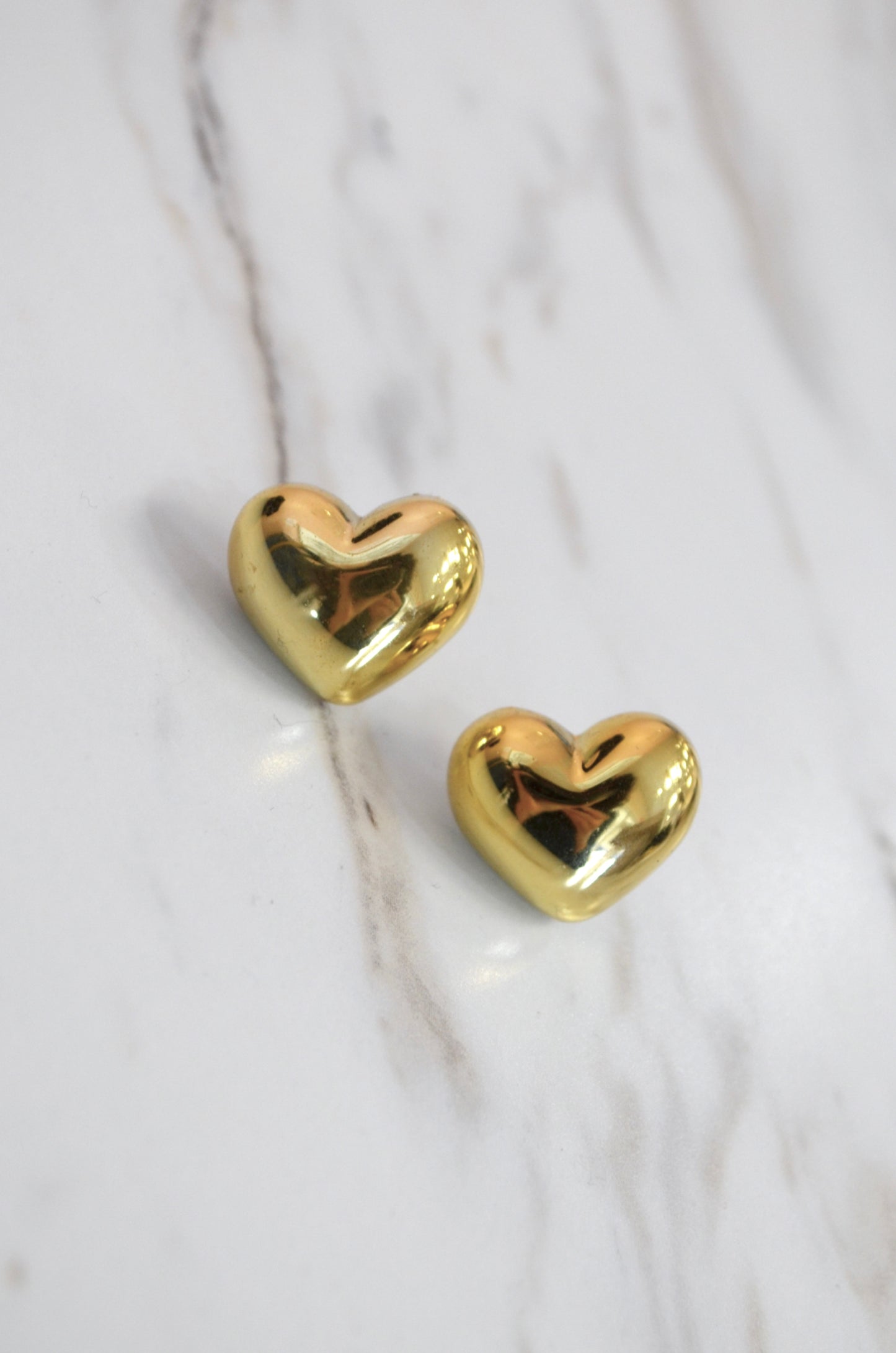 Puff Heart Studs