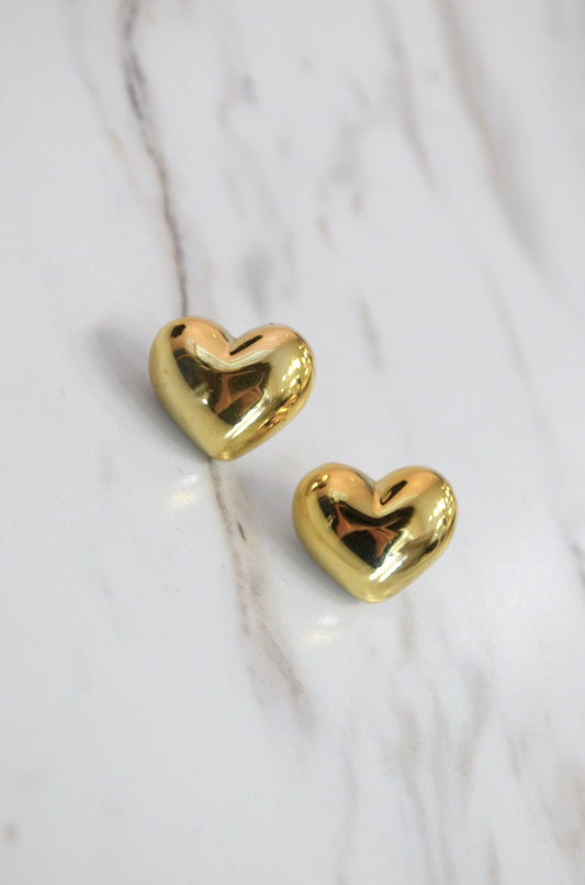 Puff Heart Studs