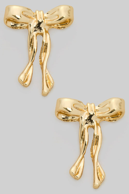 Brass Bow Studs