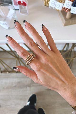CZ Link Ring - Boutique EllaPar