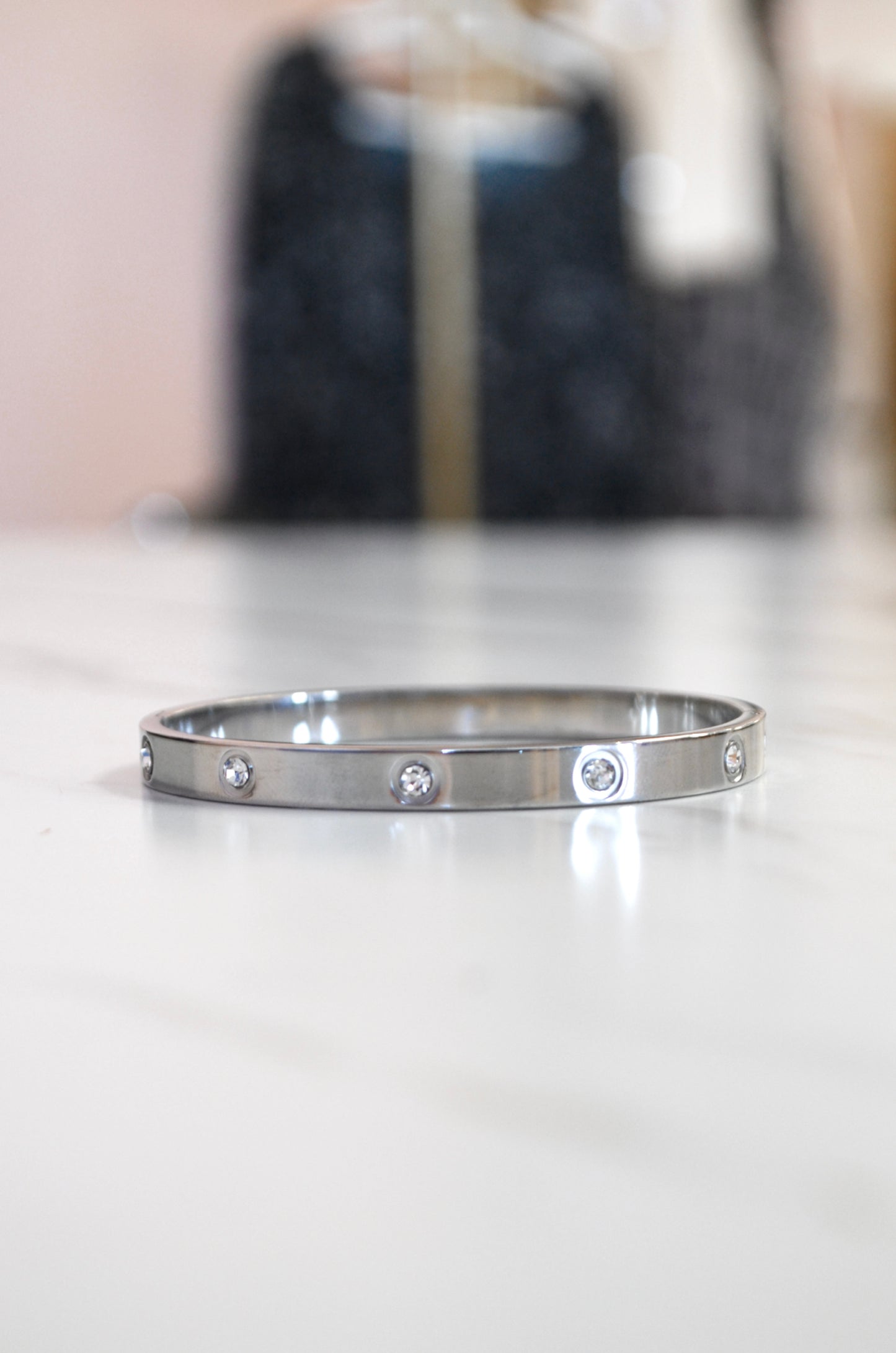 SS Pave Bangle