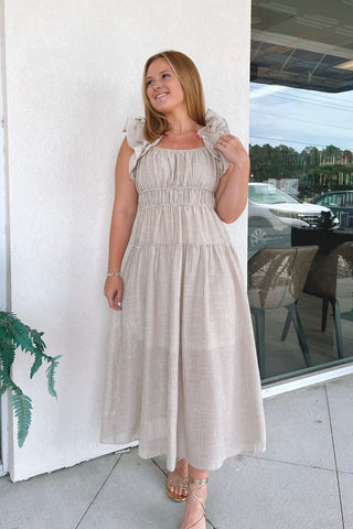 Magnolia Striped Dress - Boutique EllaPar