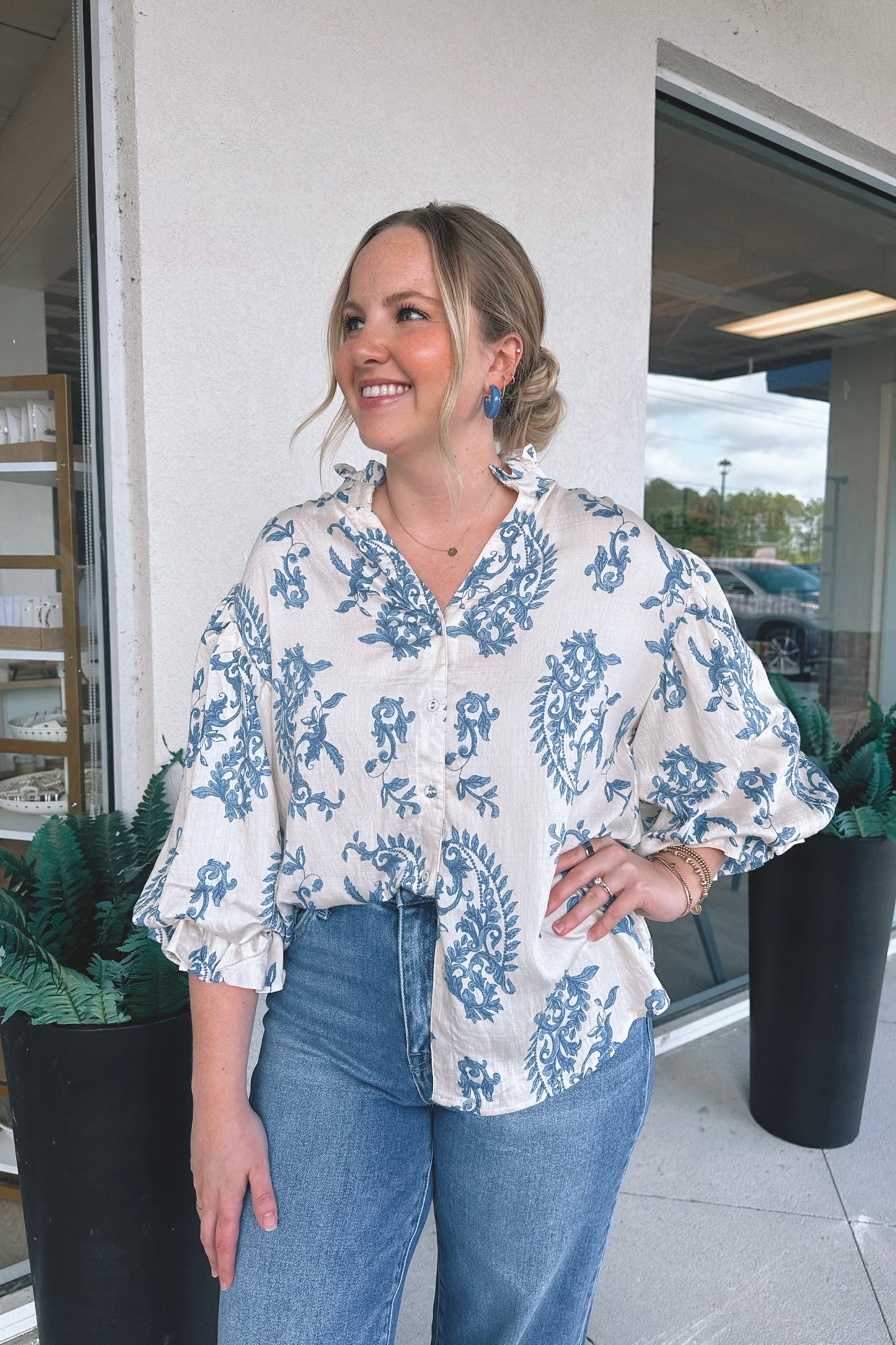 Lucy Button-Down Blouse