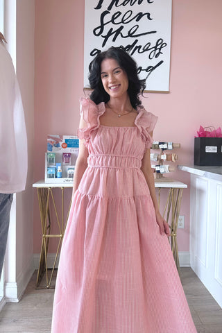 Magnolia Striped Dress - Boutique EllaPar