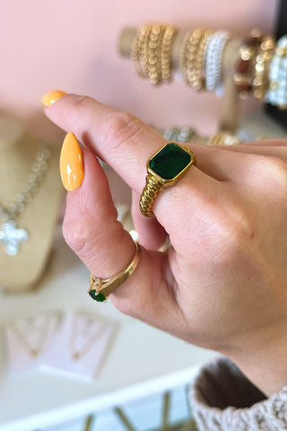 SS Emerald Ring