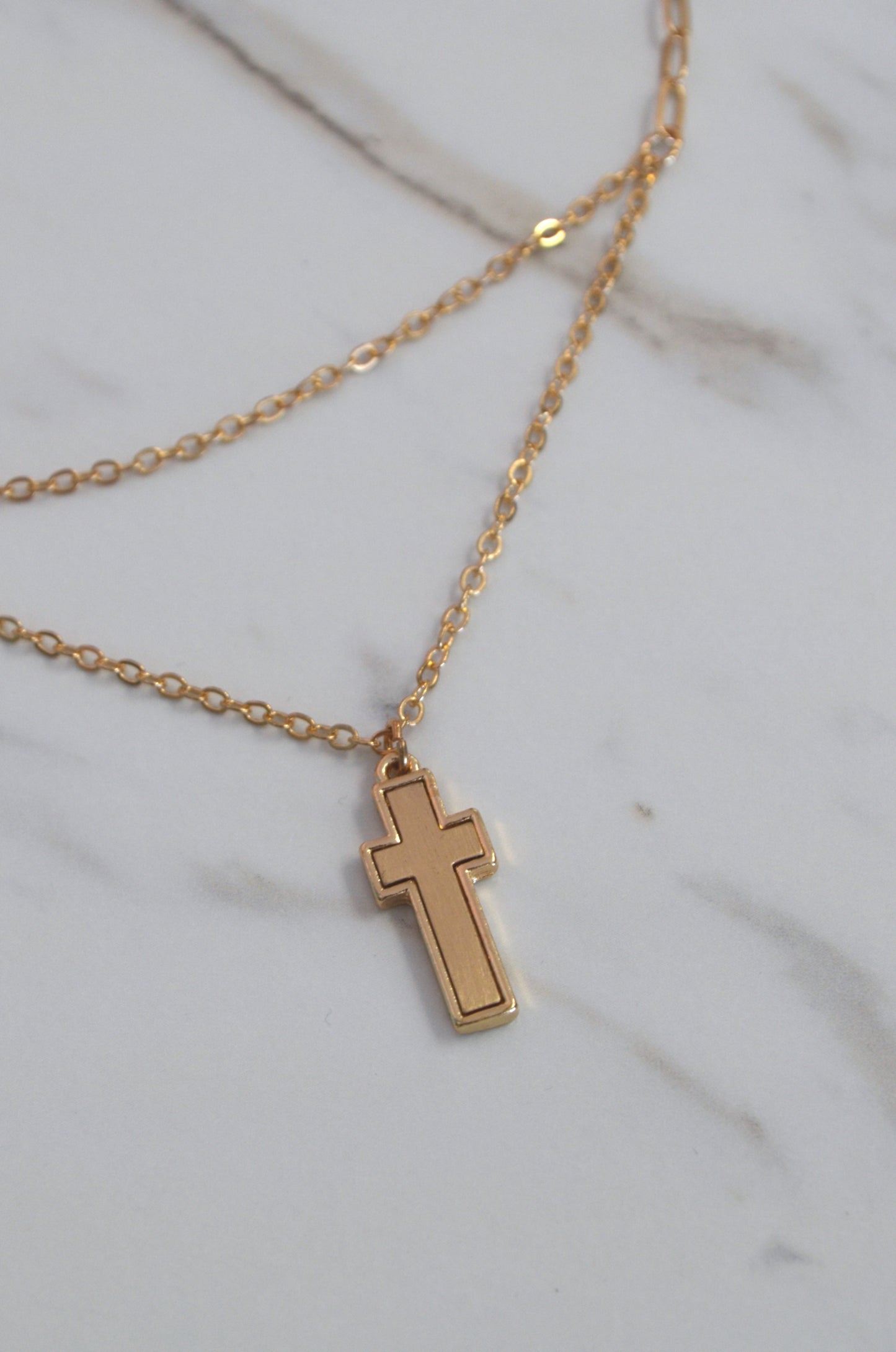 Worn Cross Necklace