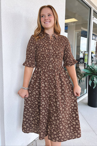 Maeve 1/2 Sleeve Midi Dress