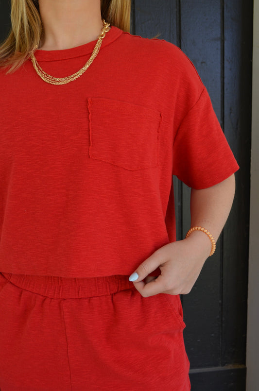 Effortless Pocket Tee - Boutique EllaPar