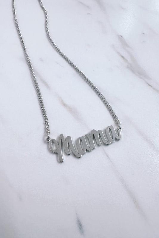 Mama Cursive Necklace