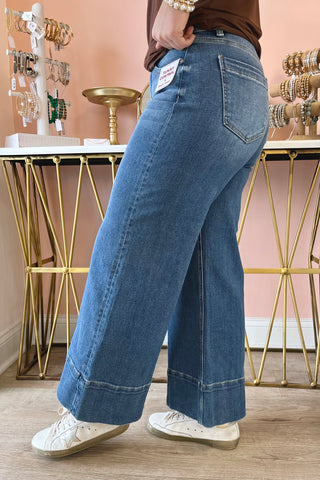 Pintuck Mid-Rise Jean