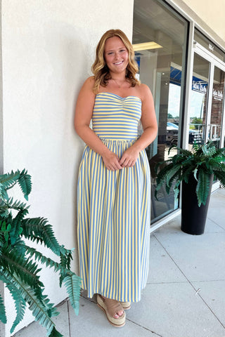Cabana Striped Maxi Dress