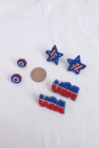 Patriotic Studs - Boutique EllaPar
