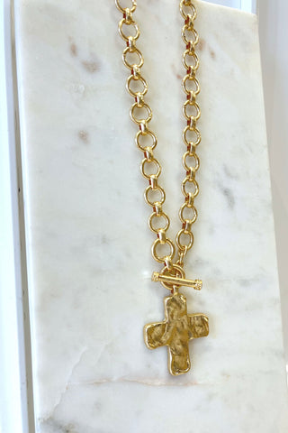 Cross Toggle Necklace - Boutique EllaPar