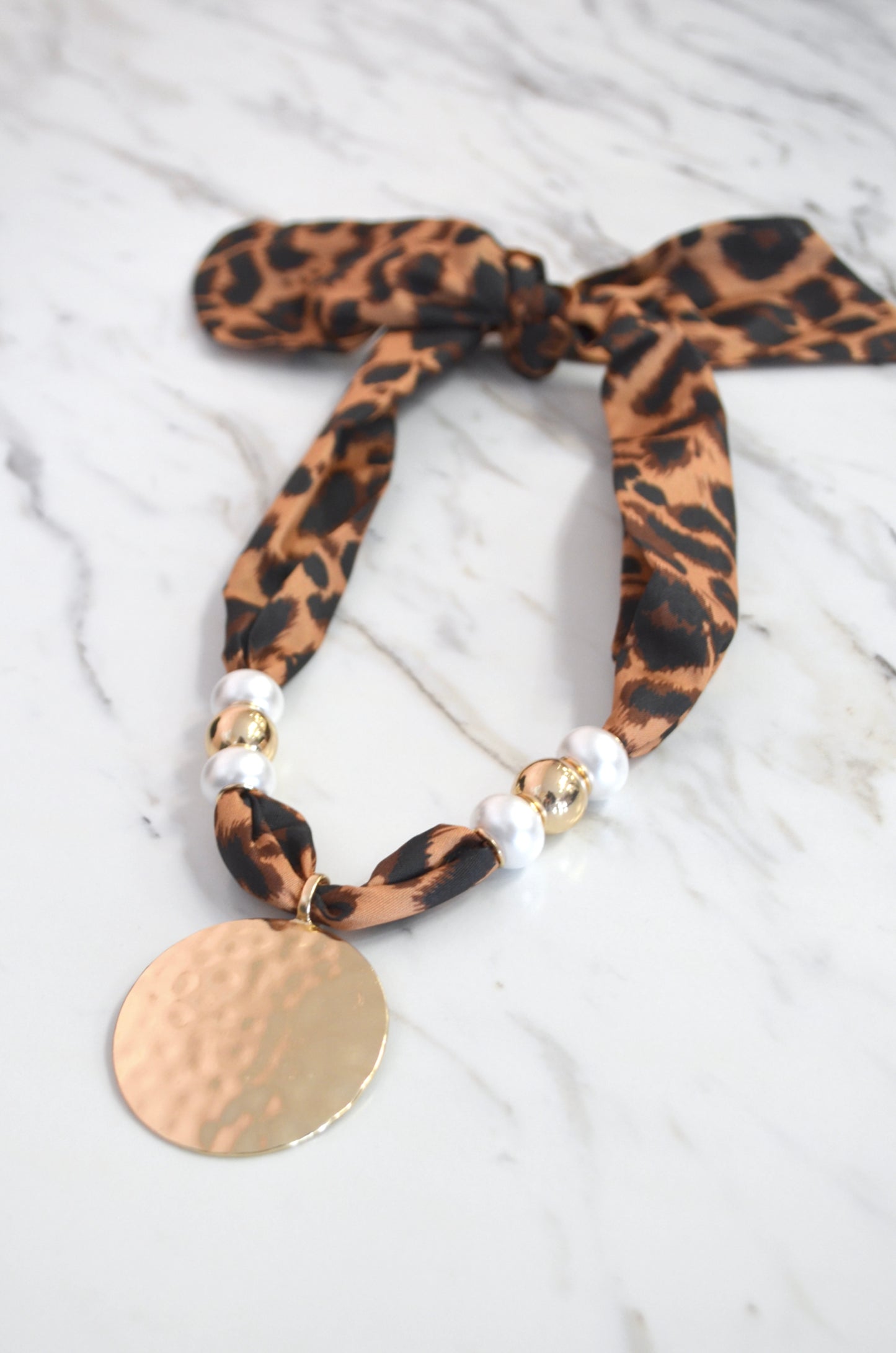 Leopard Scarf Necklace
