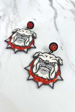 UGA Glitter Earrings - Boutique EllaPar