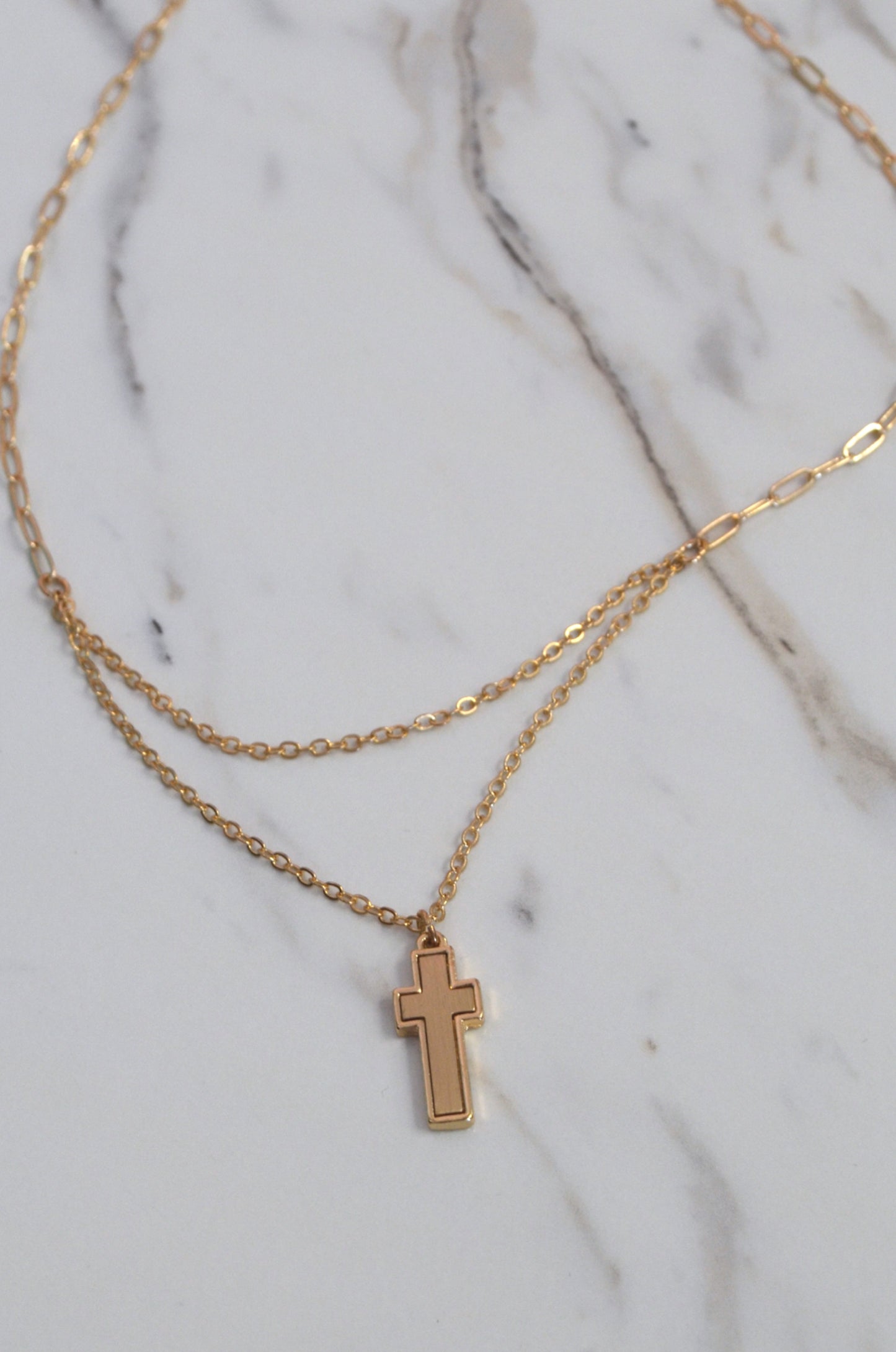 Worn Cross Necklace