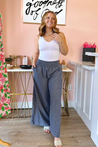 Tabitha Pinstripe Pants - Boutique EllaPar