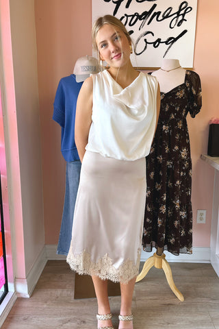 Ella Lace Trim Skirt