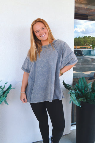 Margo Oversized Lounge Tee - Boutique EllaPar