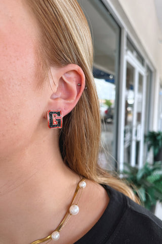 Bold 'G' Studs - Boutique EllaPar
