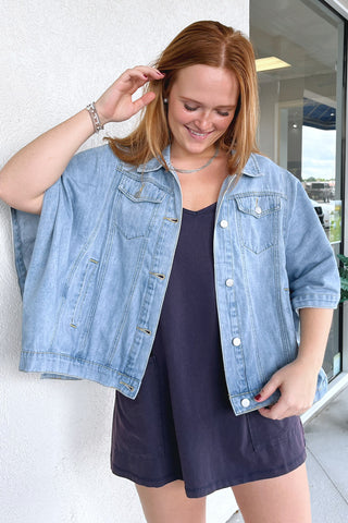 Delaney Denim Poncho