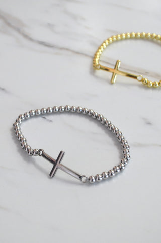 SS Cross Bracelet - Boutique EllaPar
