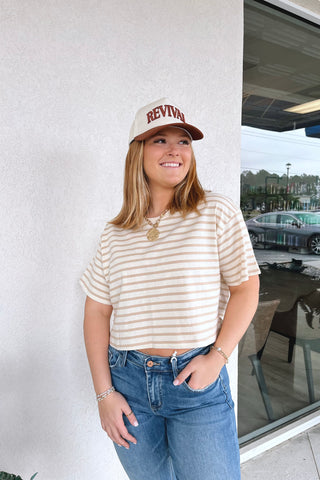 Coastal Breeze Cropped Tee - Boutique EllaPar