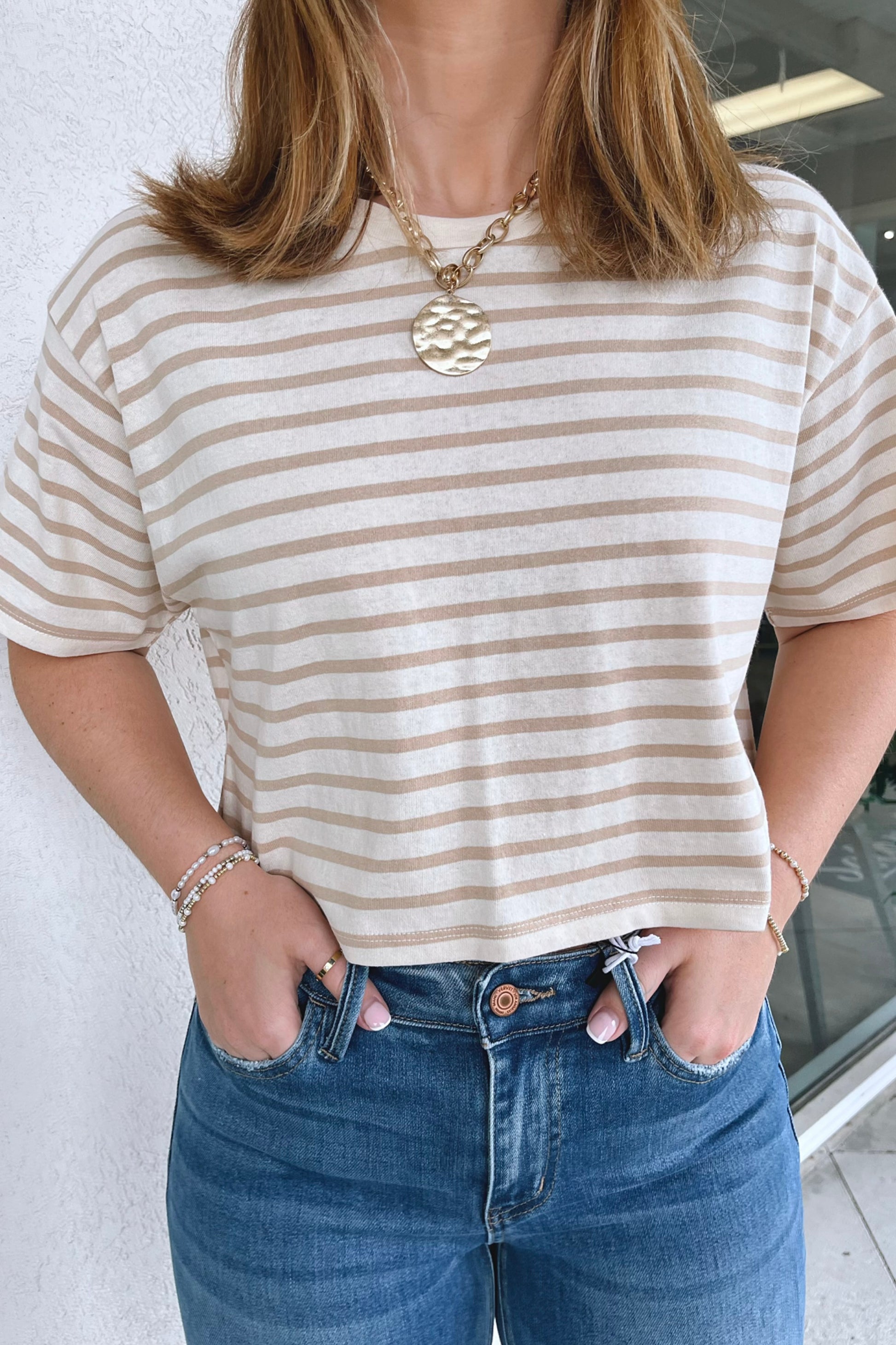 Coastal Breeze Cropped Tee - Boutique EllaPar