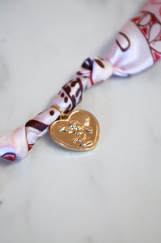 Lottie Heart Charm Scarf - Boutique EllaPar
