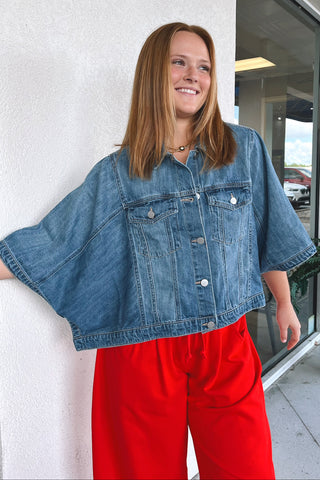 Daisie Denim Poncho