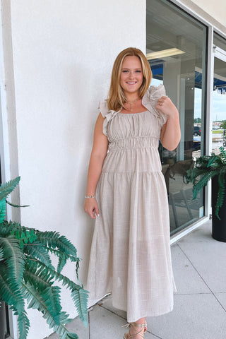 Magnolia Striped Dress - Boutique EllaPar