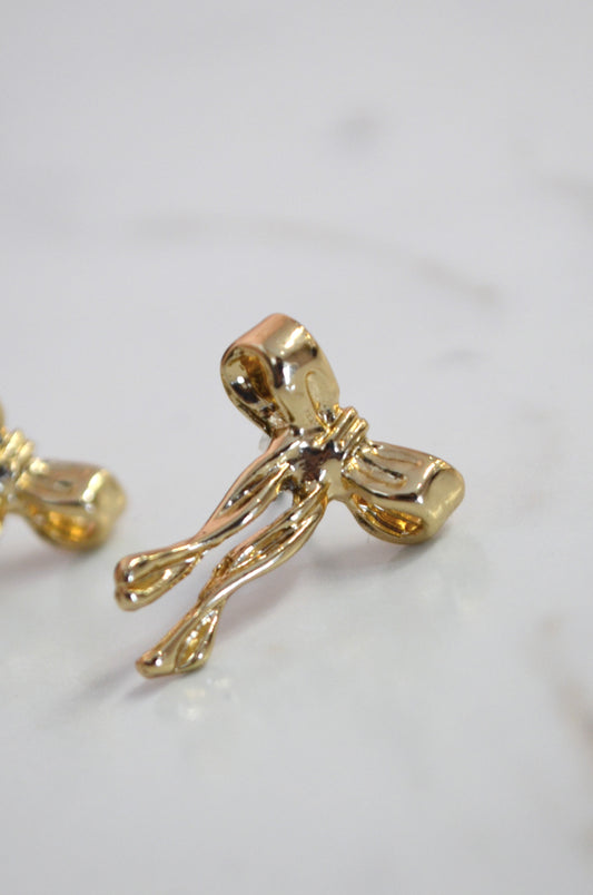 Brass Bow Studs