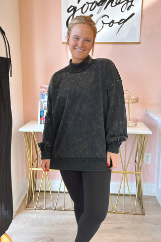 Charming Mock Neck Sweatshirt