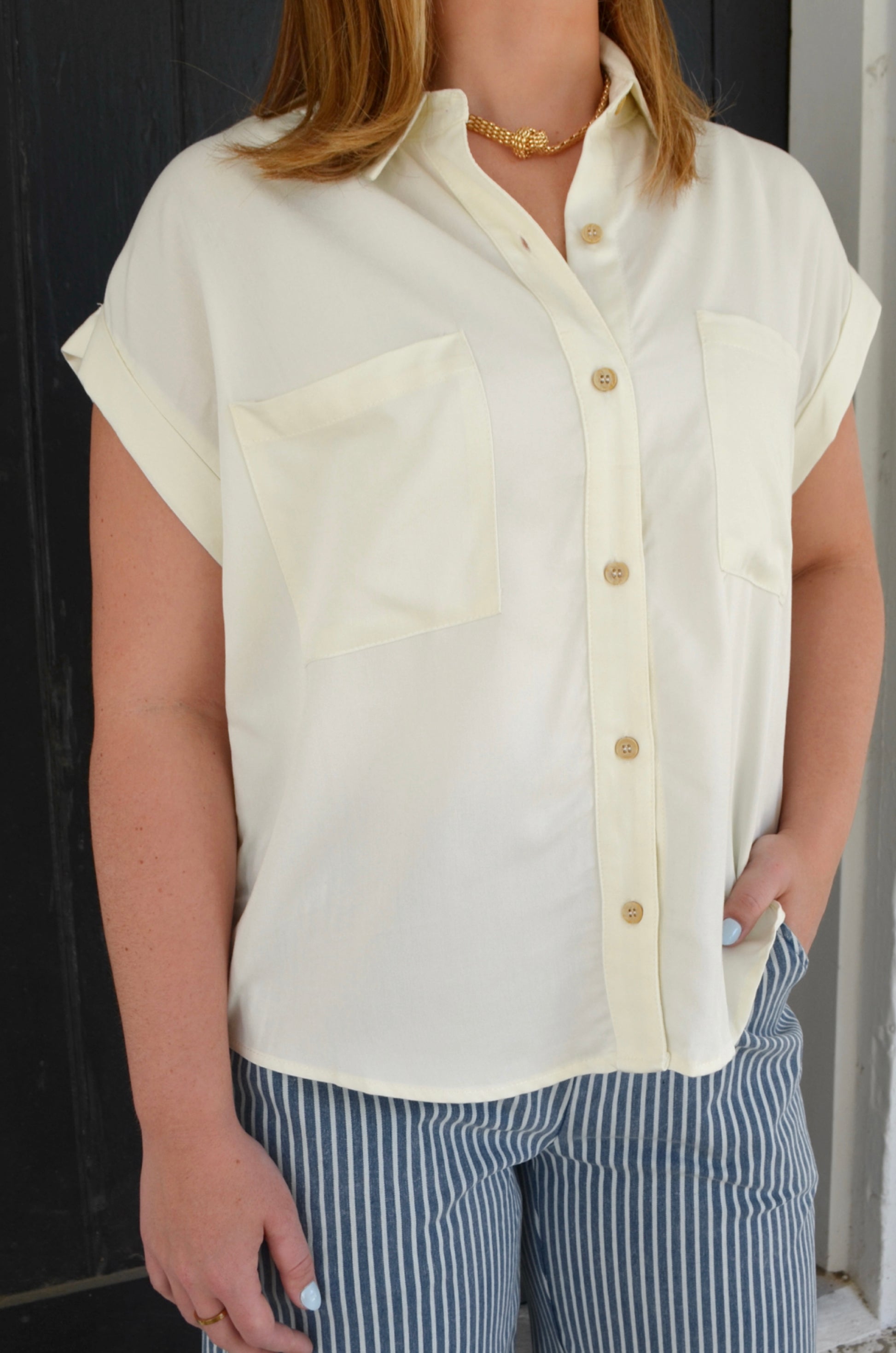 Easy Day Pocket Blouse - Boutique EllaPar