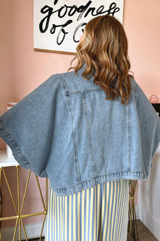 Delilah Denim Poncho