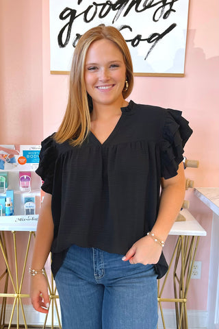 Kimmy Ruffle Top - Boutique EllaPar