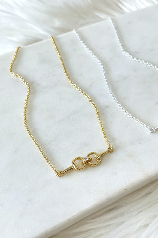 18K Horseshoe Necklace - Boutique EllaPar