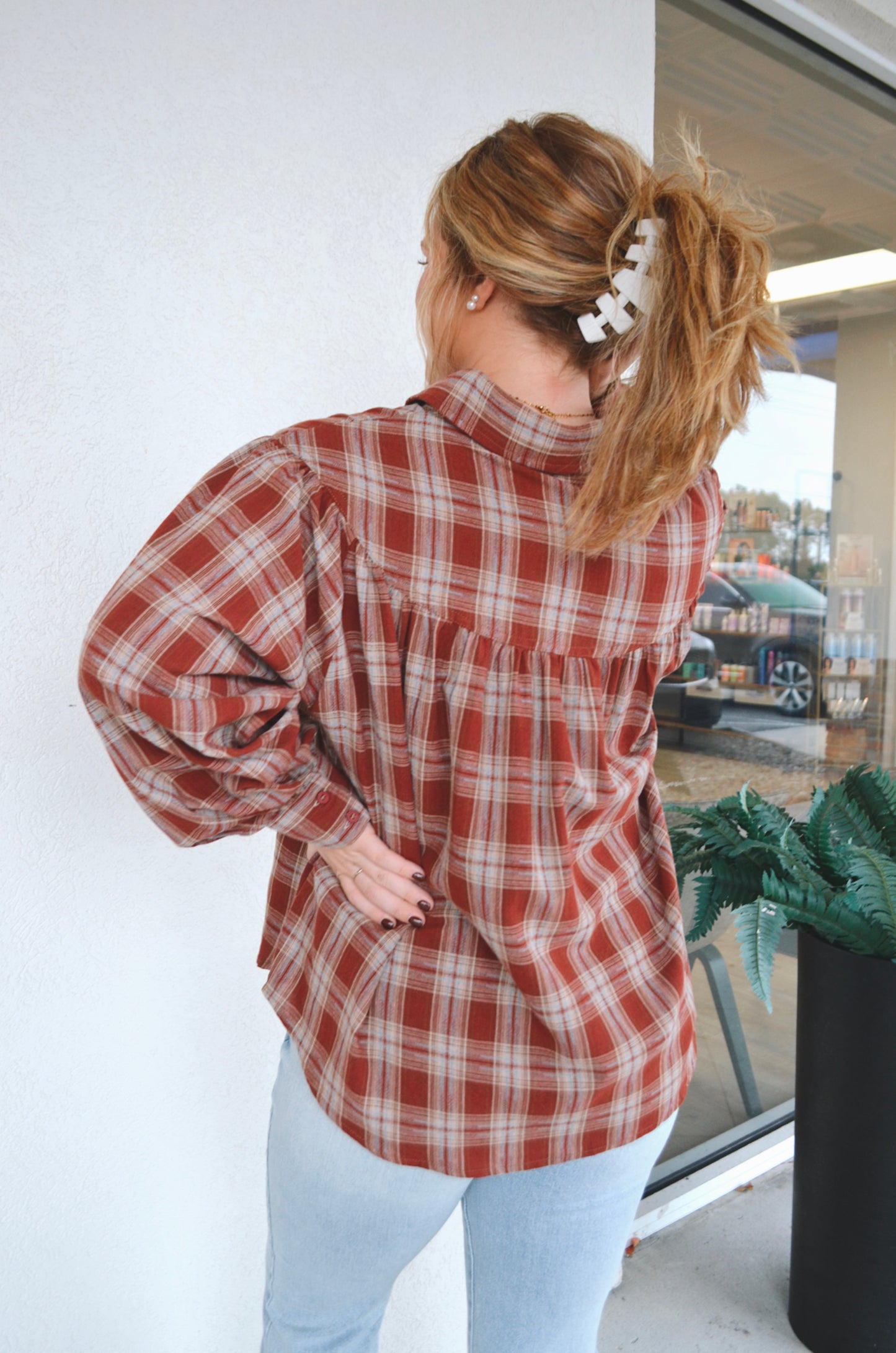 Scarlett Plaid Button-Up