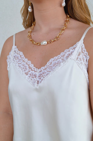 Andrea Lace Tank - Boutique EllaPar