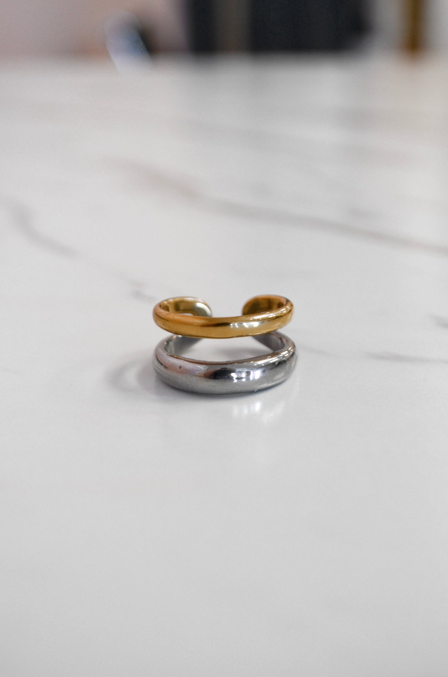 SS 2-Tone Ring - Boutique EllaPar