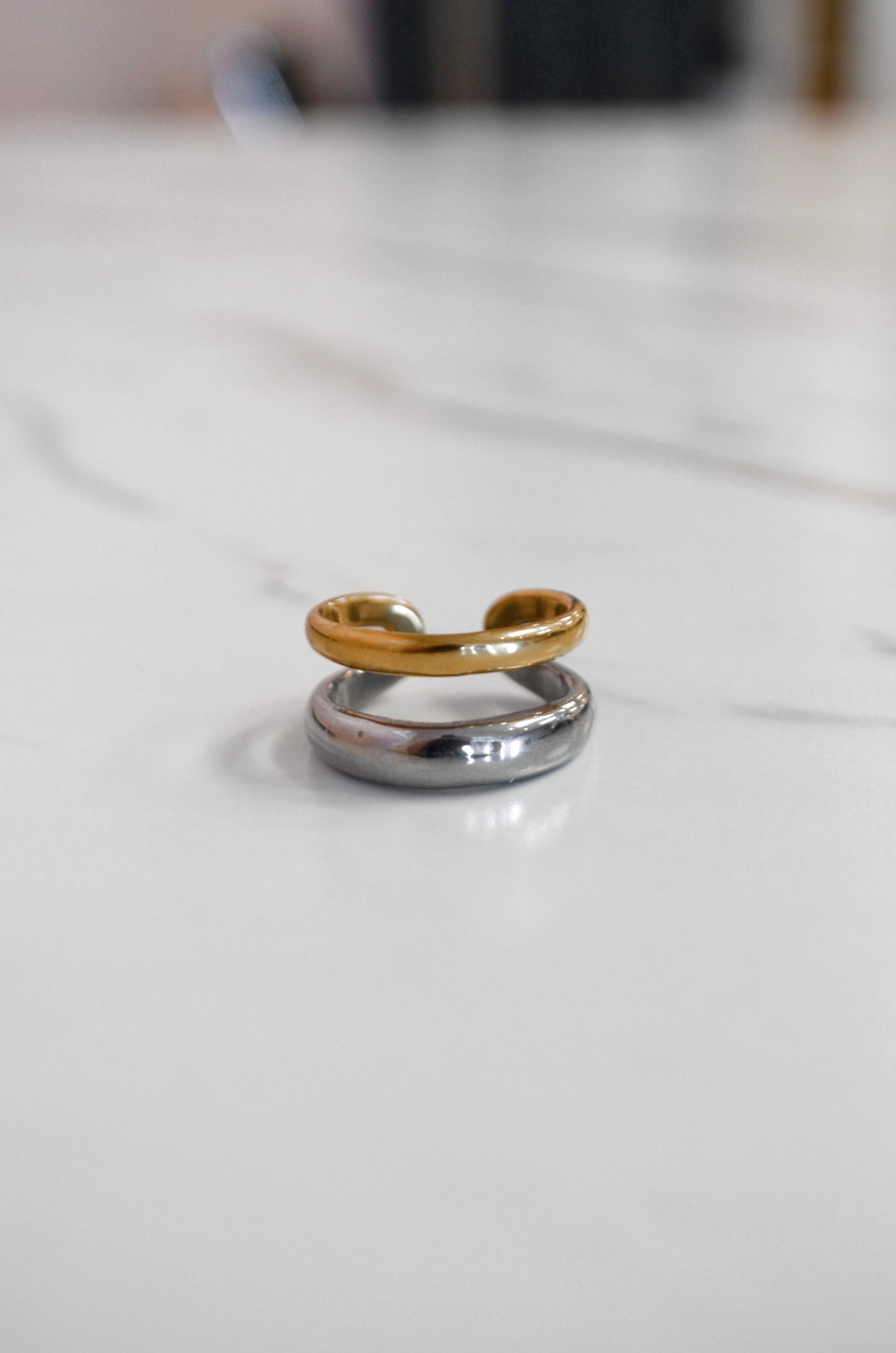 SS 2-Tone Ring - Boutique EllaPar