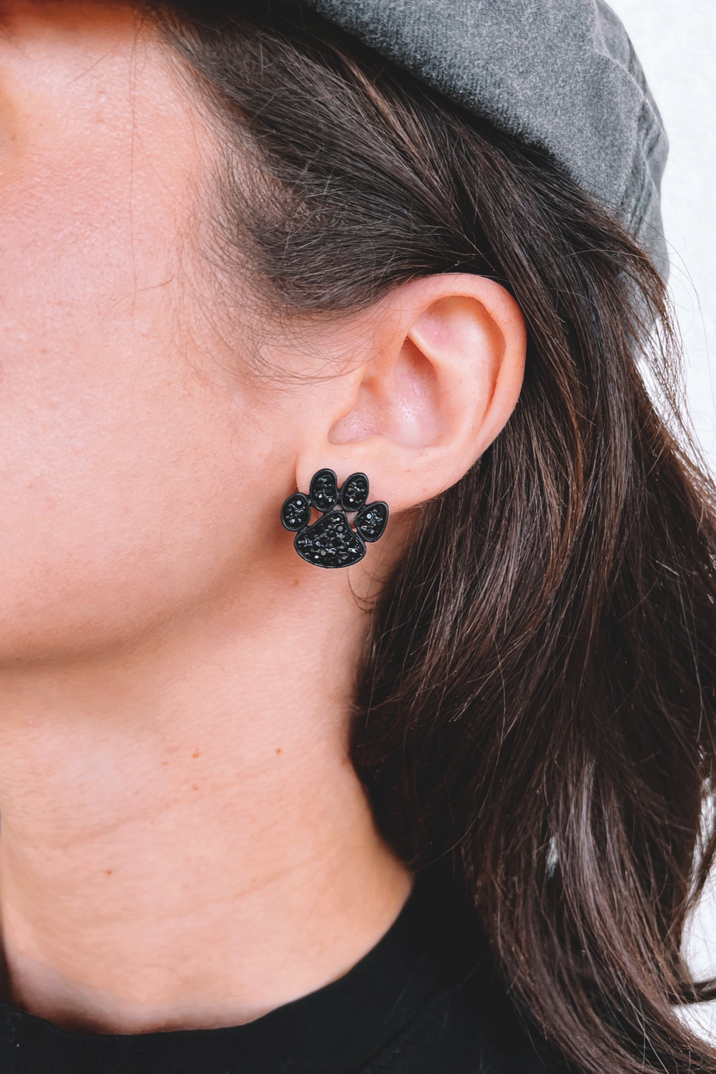 Pave Paw Studs