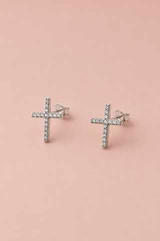 Mary Cross Studs - Boutique EllaPar