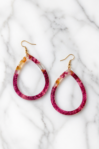 Violet Teardrop Earrings - Boutique EllaPar