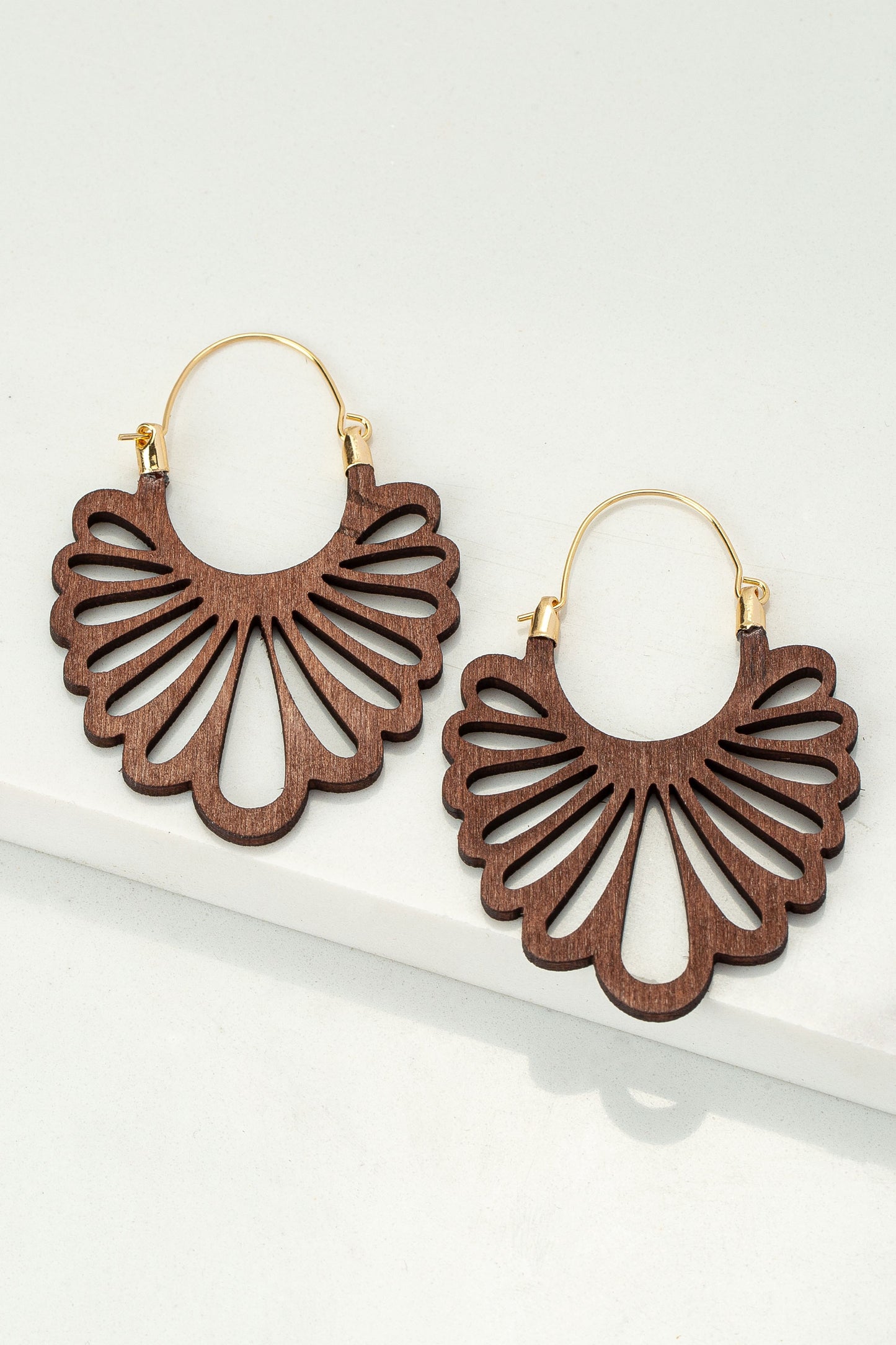 Wood Drop Earrings