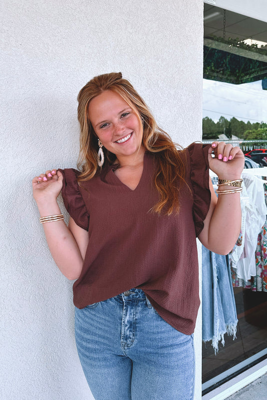 Natalie Ruffle Blouse